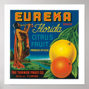 Affiche Agrumes de la Floride de marque d'Eureka