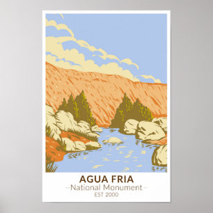 Affiche Agua Fria National Monument Badger Springs Canyon