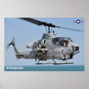 AFFICHE AH-1 W SUPER COBRA