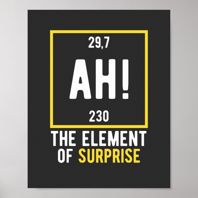 Affiche Ah l'élément de surprise (Devant)