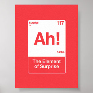 Affiche Ah l'élément de surprise - Chimie drôle