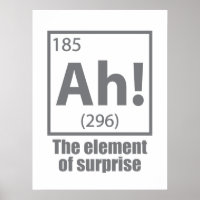 Ah! The Element of Surprise Funny Chemistry Joke