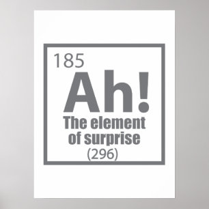 Affiche Ah! The Element of Surprise Funny Chemistry Joke