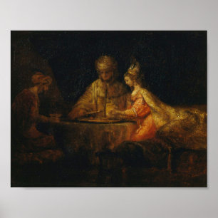 Affiche Ahasuerus Haman Esther Rembrandt Biblique Baroque