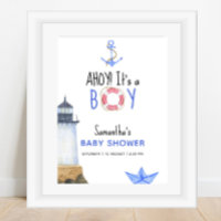 Ahoy C'est un garçon ! Baby shower nautique