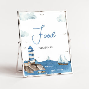 Affiche Ahoy It’s A Boy Nautical Baby shower Food