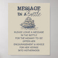 Ahoy ! Message nautique vintage dans un bébé biber