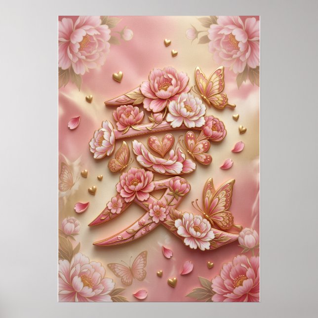Affiche Ai： Elegant Calligraphy "Love" 260010014 (Devant)