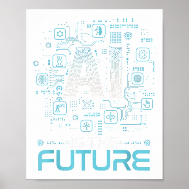 Affiche Ai Est Le Futur Don Artificiel D'Intelligence _ Un (Devant)
