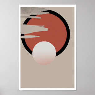 Affiche AI Generated Abstract Art Minimalist Neutral
