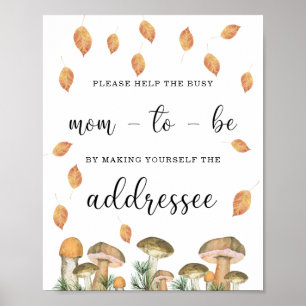 Affiche Aide à la future maman occupée pour adresser une e