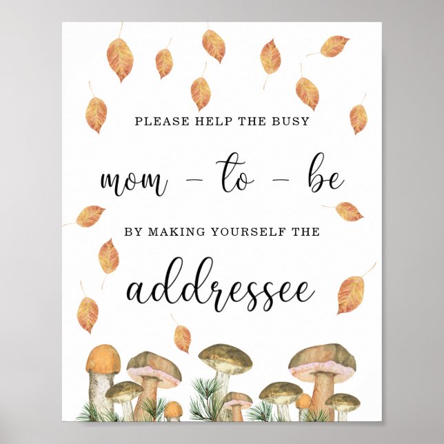 Affiche Aide à la future maman occupée pour adresser une e (Devant)