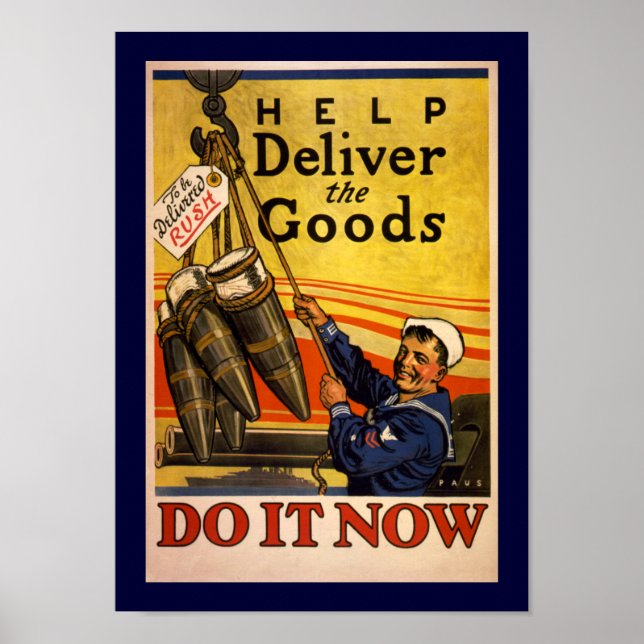 Affiche Aide À Livrer Les Marchandises (frontière) (Devant)