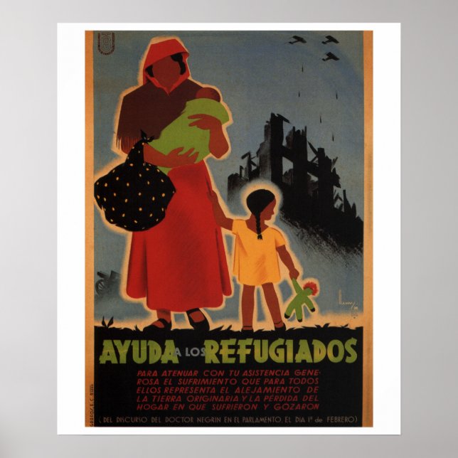 Affiche Aide aux réfugiés (1938)_Poster de propagande (Devant)