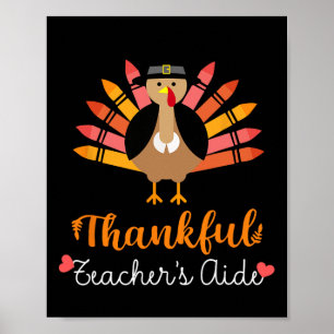 Affiche Aide de l'enseignant Thanksgiving Fall mignonne Tu