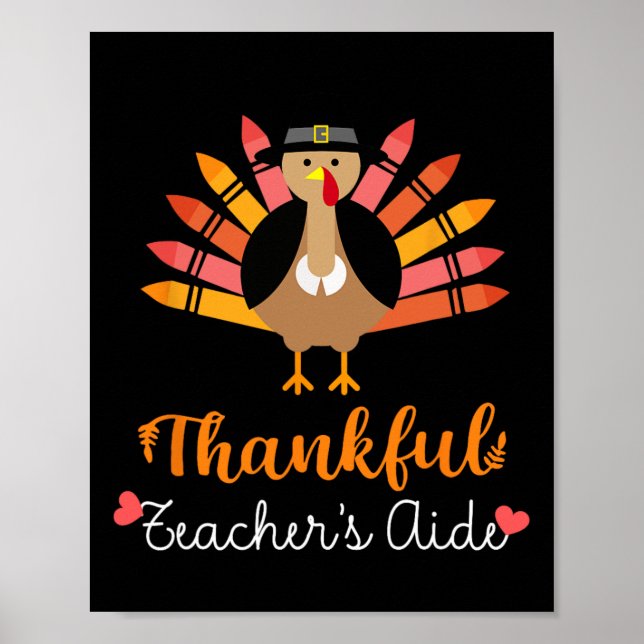 Affiche Aide de l'enseignant Thanksgiving Fall mignonne Tu (Devant)