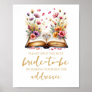 Affiche Aide du fleur sauvage à l'adresse d'une mariée occ