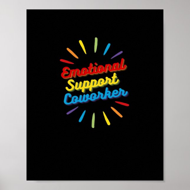 Affiche Aide Émotionnelle Cadeaux De Cotravailleur Pour Le (Devant)