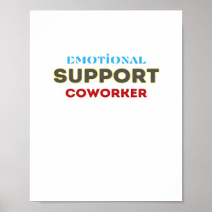 Affiche Aide émotionnelle Coworker, Cadeau Coworker, Cowor