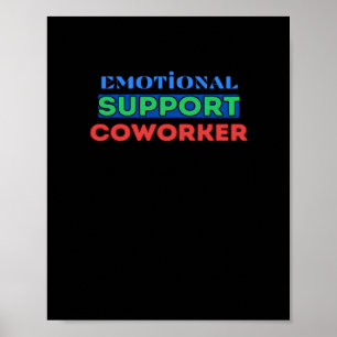 Affiche Aide émotionnelle Coworker, Cadeau Coworker, Cowor