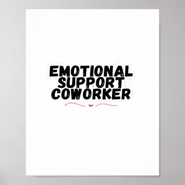 Affiche Aide émotionnelle Coworker Chill et drôle Classiqu (Devant)