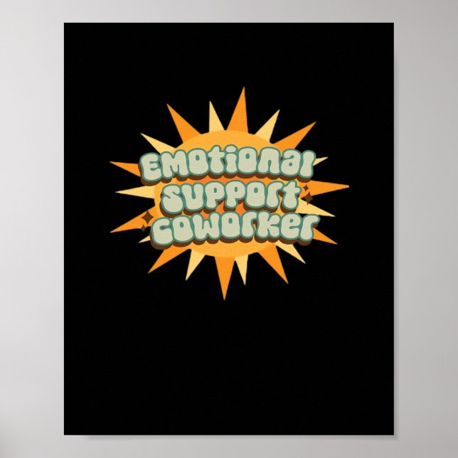 Affiche Aide émotionnelle Coworker Classic Chill Funny (Devant)