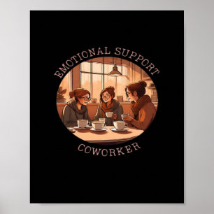 Affiche Aide émotionnelle Coworker Motivational Office Com