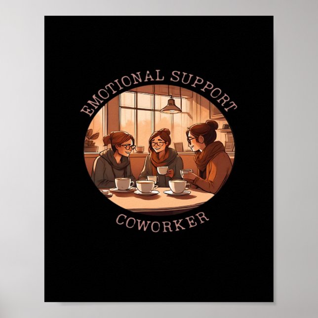 Affiche Aide émotionnelle Coworker Motivational Office Com (Devant)