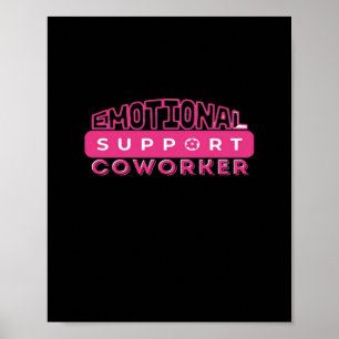 Affiche Aide émotionnelle Coworker rose Fleur essentielle