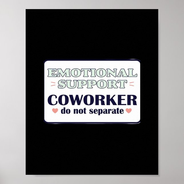 Affiche Aide émotionnelle Coworker Travail Bestie Emploi E (Devant)