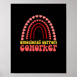 Affiche Aide émotionnelle Coworker Work Bestie Classic