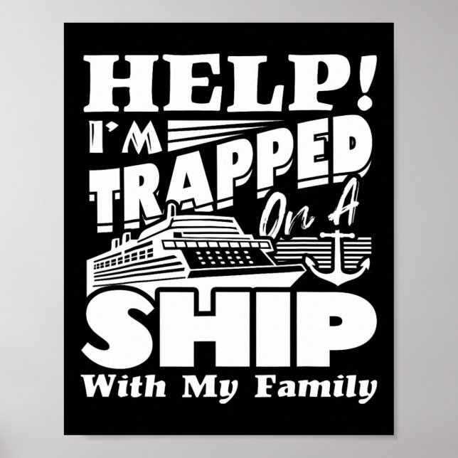 Affiche Aide Je Suis Embarqué Sur Un Navire Avec Ma Famill (Devant)