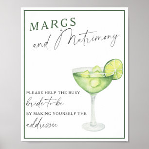 Affiche Aide pour les marges et le mariage pour la mariée