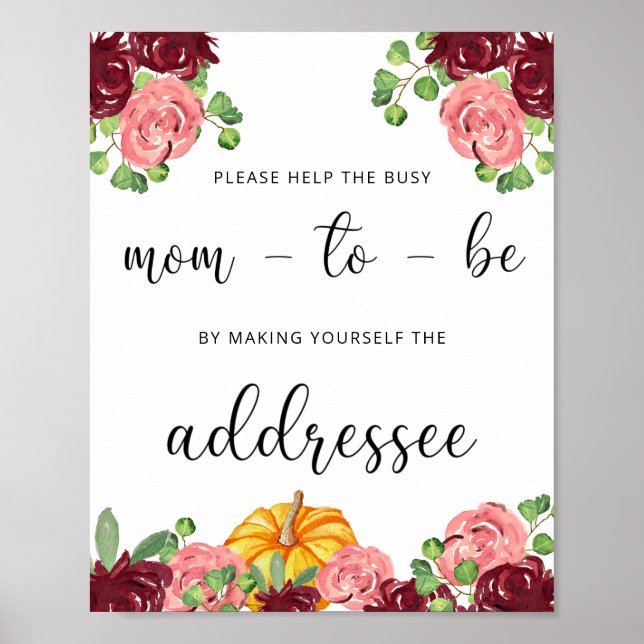Affiche Aider la future maman occupée à adresser une envel (Devant)
