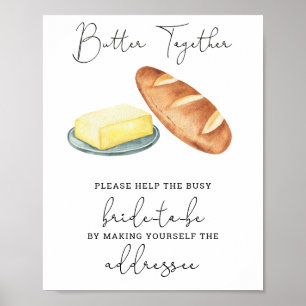 Affiche Aider la mariée occupée ensemble Beurre