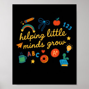 Affiche Aider les petits esprits grandir maternelle présco