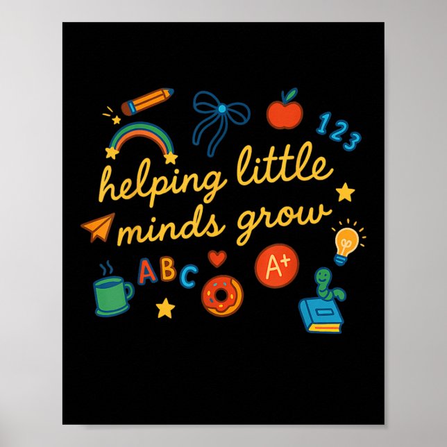Affiche Aider les petits esprits grandir maternelle présco (Devant)