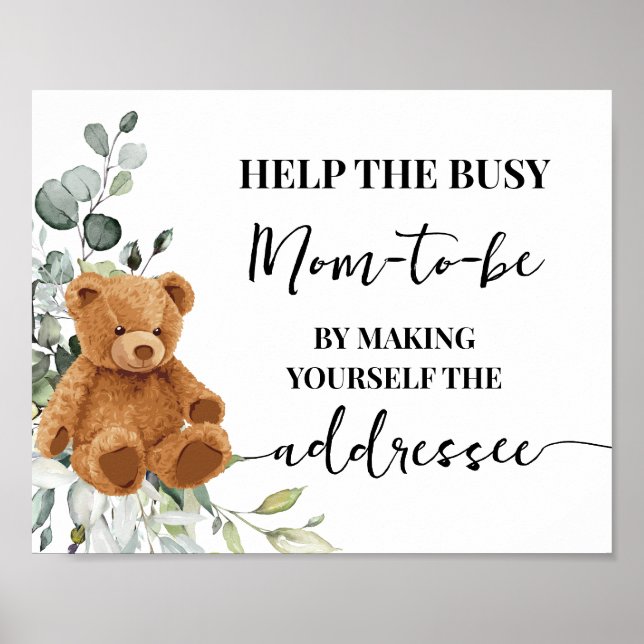 Affiche Aidez Maman À Faire De Vous-Même Adressee Bear Dou (Devant)