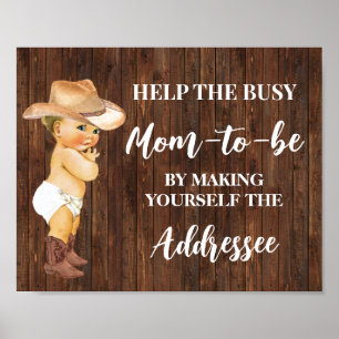 Affiche Aidez Maman À Faire De Vous-Même Adressee Cowboy D