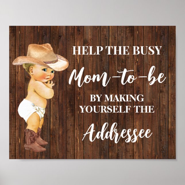 Affiche Aidez Maman À Faire De Vous-Même Adressee Cowboy D (Devant)