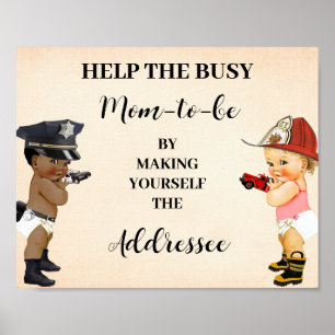 Affiche Aidez Maman à vous adresser Petit Recrue