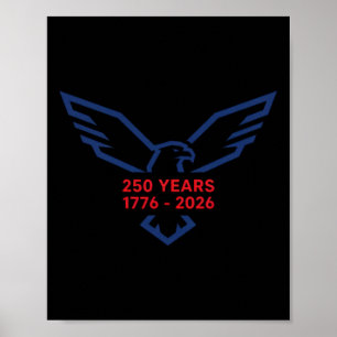Affiche Aigle 250 Ans 1776-2026 250e Anniversaire Minimali