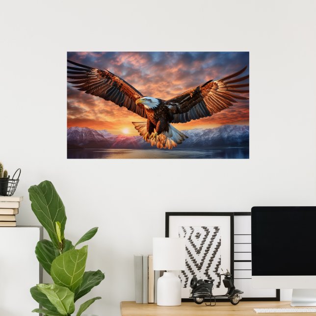 Affiche aigle américain (Bureau à domicile)