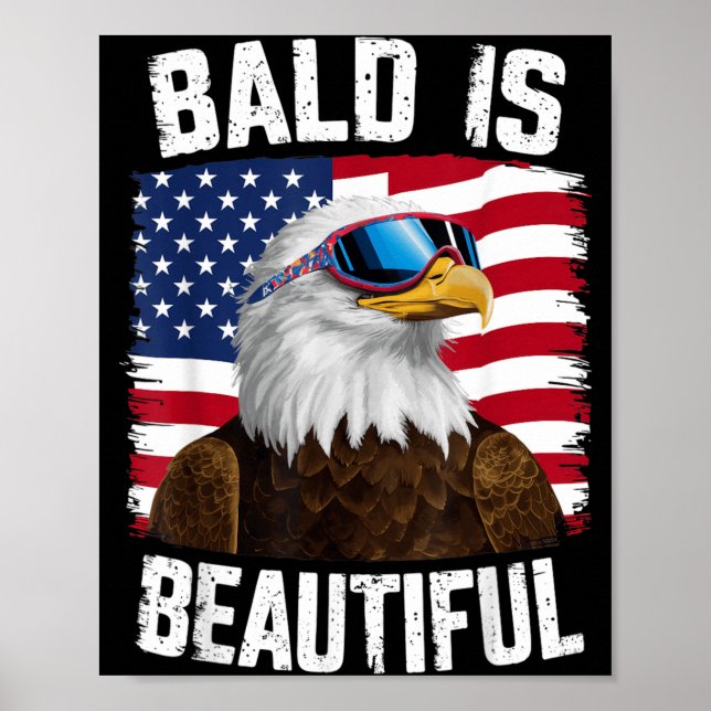 Affiche Aigle chauve chauve est beau 4 juillet (Devant)