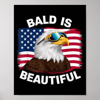 Affiche Aigle chauve chauve est beau 4 juillet