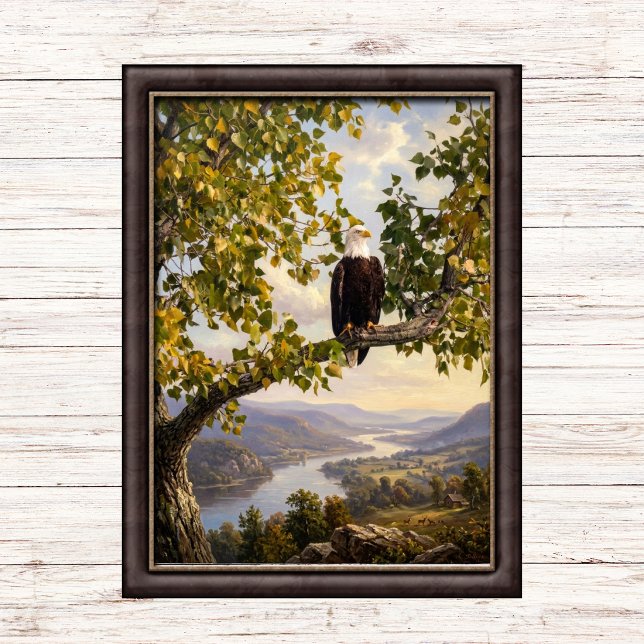 Affiche Aigle chauve patriotique doux  (Créateur téléchargé)