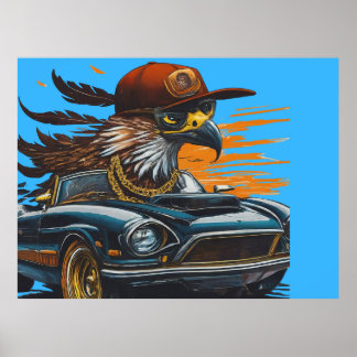 Affiche Aigle cool