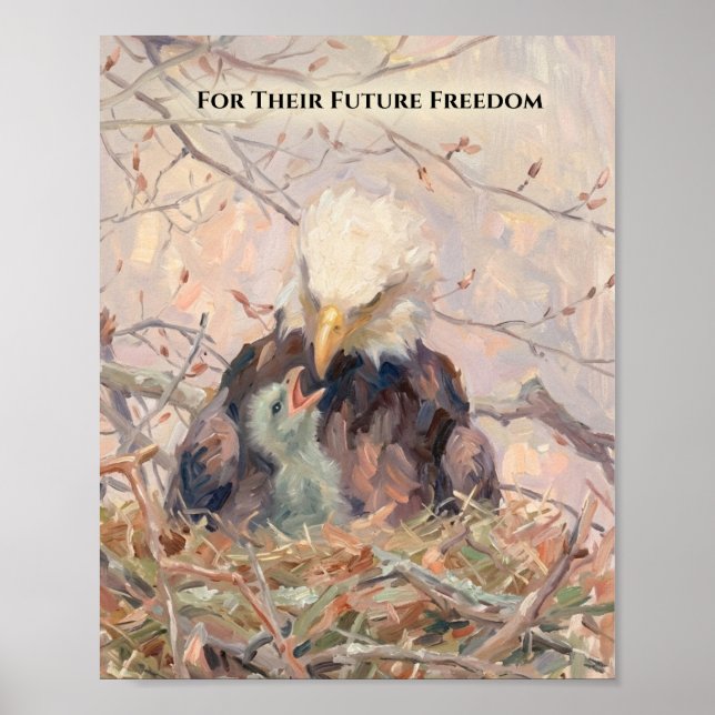 Affiche Aigle d'art pour leur liberté future (Devant)