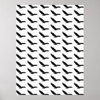 Affiche Aigle d'atterrissage noir et blanc