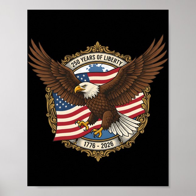 Affiche Aigle de 250 ans d'indépendance américaine 1776–20 (Devant)